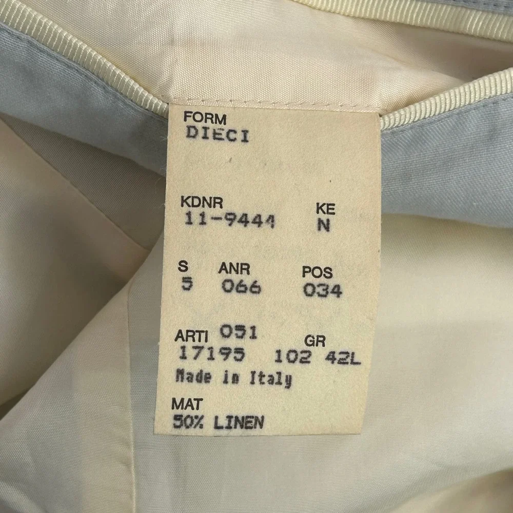 Hugo Boss Easy Line Mens Light Blue Linen Blend Sports Coat Blazer Italy 42L
